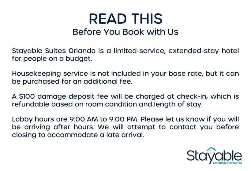 酒店 Stayable Orlando At Florida Mall