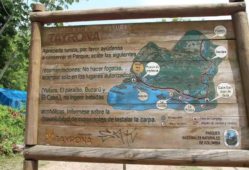 هتل Hostal Mirador Dentro Del Parque Tayrona