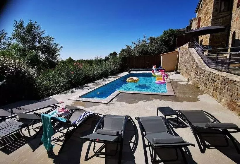 ペンション Magnifique Gîte En Pierres 6 Personnes Avec Piscine Privée Ardèche Plein Sud