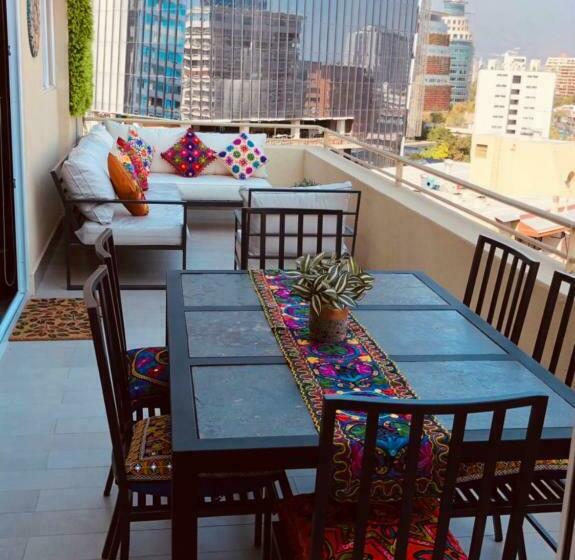 Apartament Condo Amueblado, Encomenderos 200 El Golf, Las Condes Santiago Con Vista Al Costanera Cen