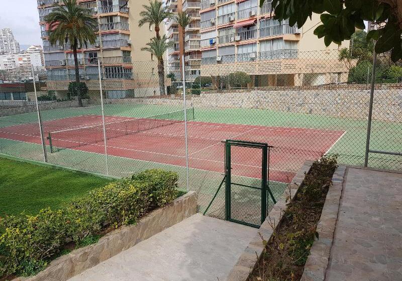 Epic Views Across Benidorm  Walk To The Beach  Tennis Court  Pool  Sleeps 4  Wifi & Netflix Plus Air