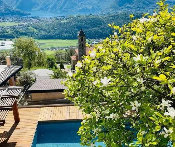 ベッドアンドブレックファースト Family Suite With Garden And Amaizing View To Lugano
