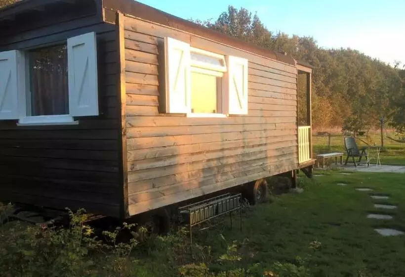 ベッドアンドブレックファースト Pipowagen Elsebein Groningen Westerwolde Unieke Ligging Met Eigen Tuin En Vrij Uitzicht Over Veld Na