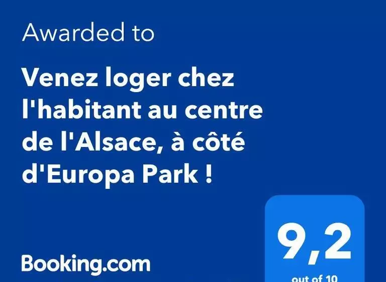 ペンション Venez Loger Chez L Habitant Au Centre De L Alsace, à Côté D Europa Park !