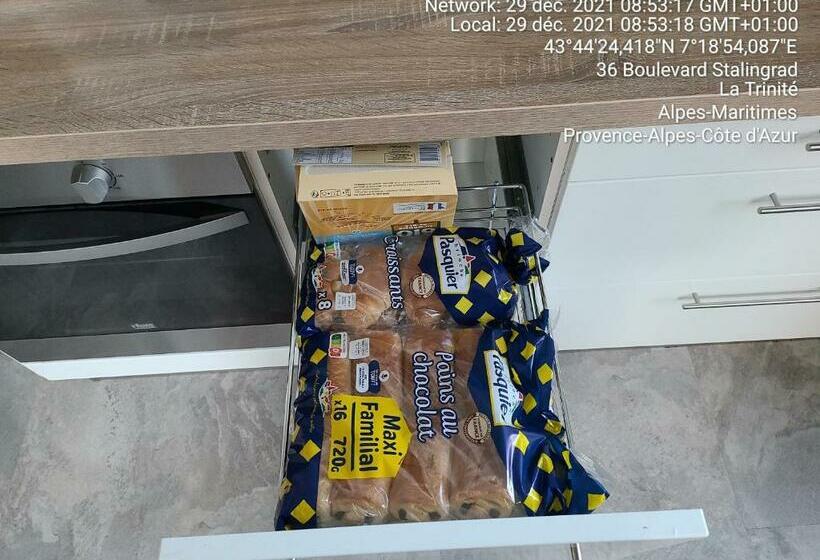 ペンション 1 Chambre Paisible à La Trinité Proche De Nice Et Monaco