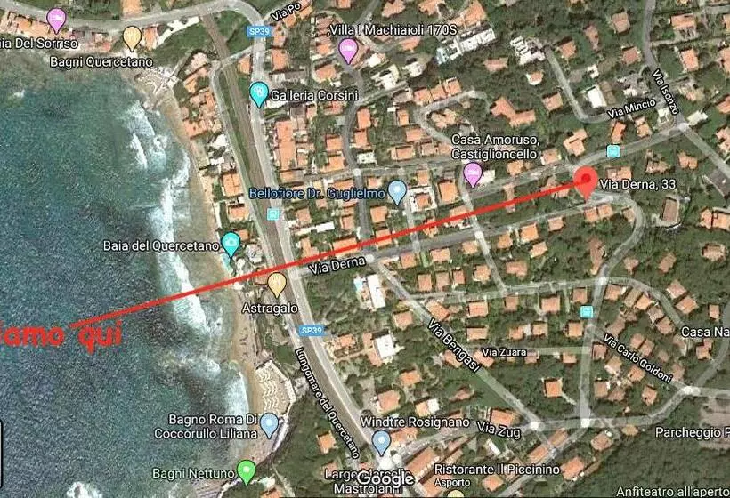 ペンション Oasi Del Cuore   Due Graziose Camere Con Vista Mare A 7 Min Dal Mare Di Castiglioncello