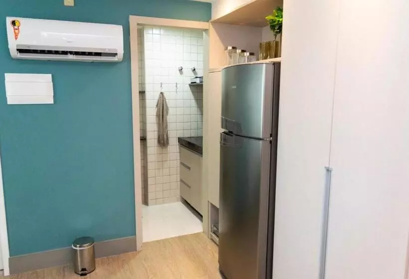 202 Flat Beira Mar Av Boa Viagem Com Cozinha