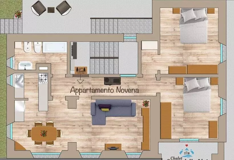 ペンション Chalet Cuore Delle Alpi