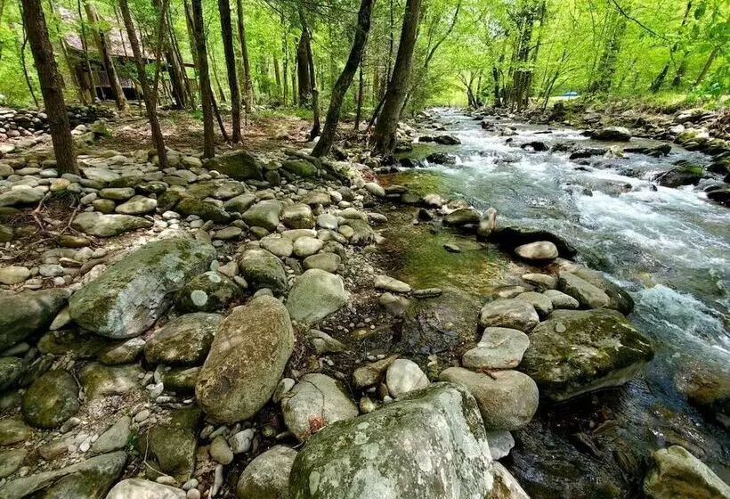 Elk Run On Cosby Creek   2 Bedrooms, 2 Baths, Sleeps 7 Cabin By Redawning