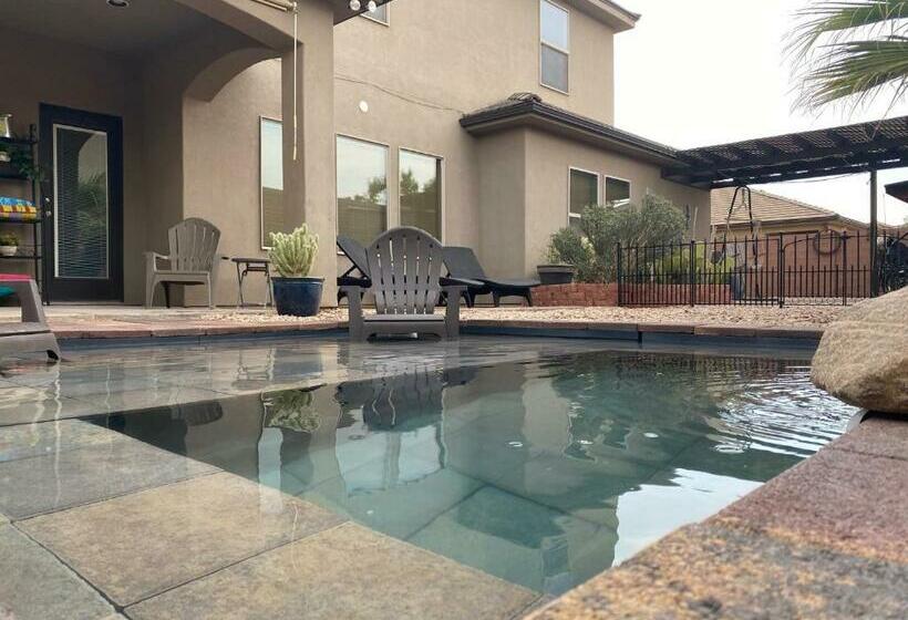 Pension Zion Rv Stone Pool Inn, Pets Stay Free, Fenced In Yard, Relaxing Waterfall!