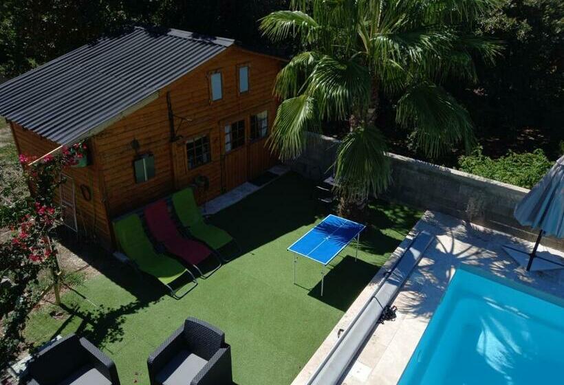 Casa Di Legnu ,charmant Chalet Avec Piscine