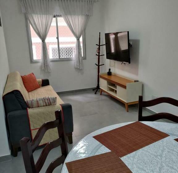 Apartamento Pé Na Areia   Praia Grande   Sp, Aviação