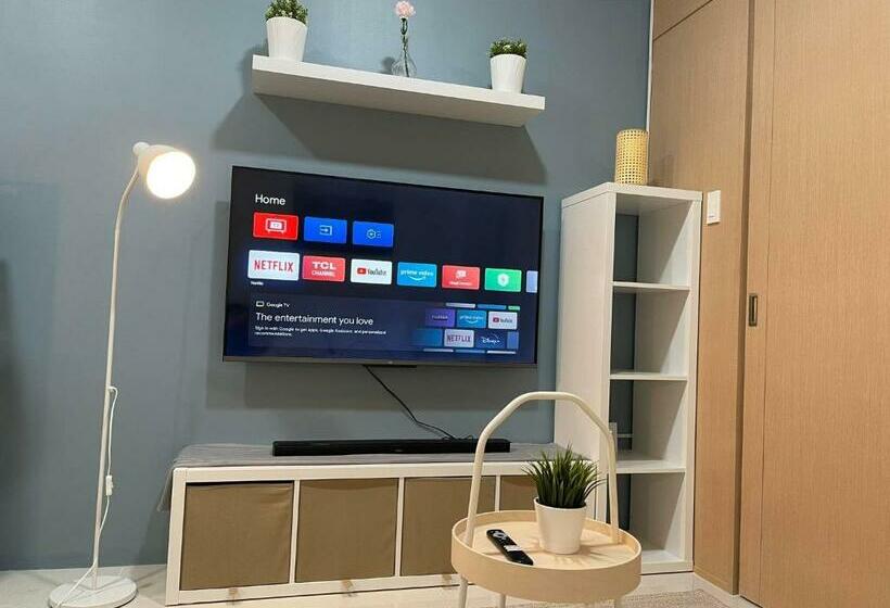 1 Br Cozy Modern Style Condo With Balcony & 5 Star Amenities At Wind Residences