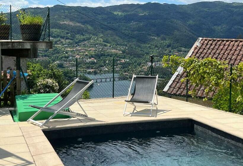 پانسیون Casa Da Lage T1 Lareira Com Lenha Vistas Rio Piscina Sazonal