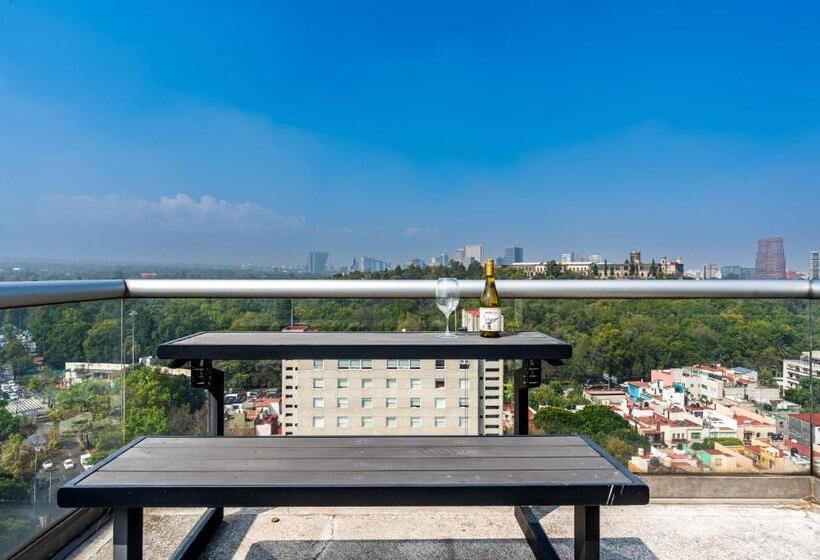 Departamento Con Las Mejores Vistas De La Ciudad En Condesa   Pool   Gym   Parking   Ac