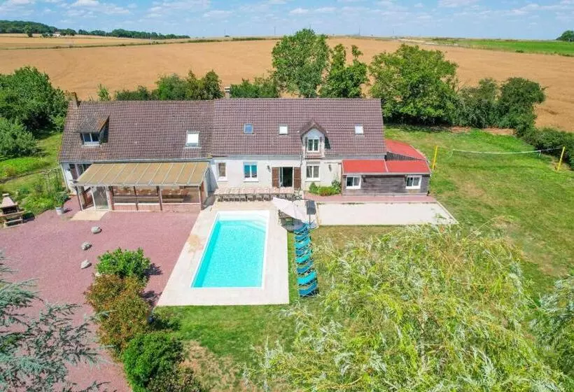 Crazy Villa Le Tertre 28   Heated Pool   Basket   2h Paris   44p