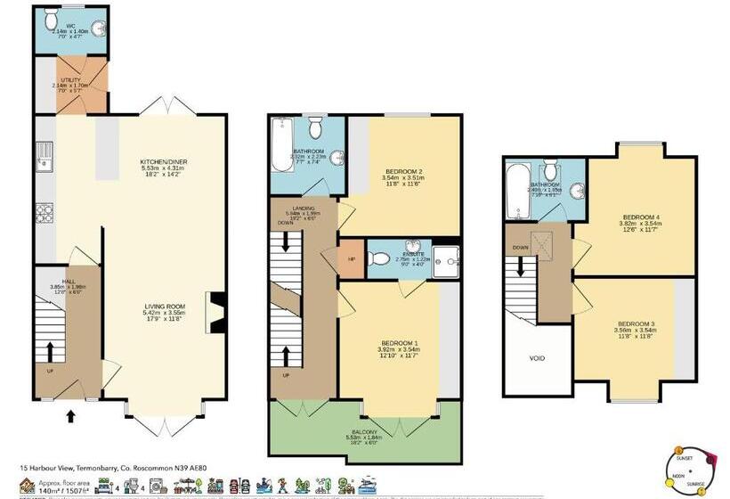 Shannonside Stylish 5 Bed Marina Home & 40ft Mooring