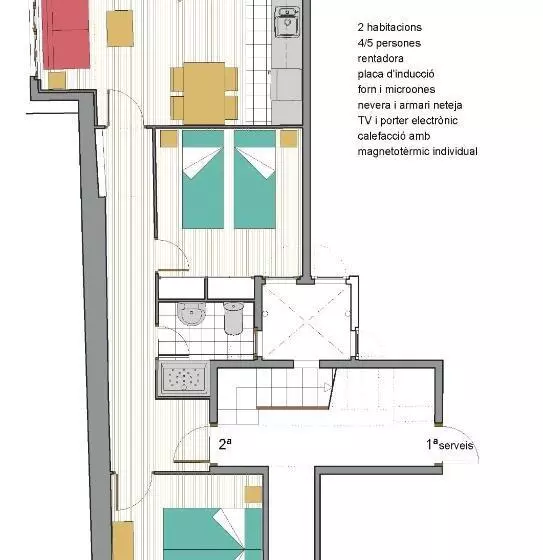 Cal Tòfones, 1er 1a. Apartament Turístic A Borredà, 08619barcelona