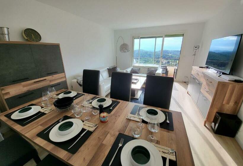 T3 Avec Magnifique Vue Montagne, 3 étoiles, Piscine Et Parking, Clim