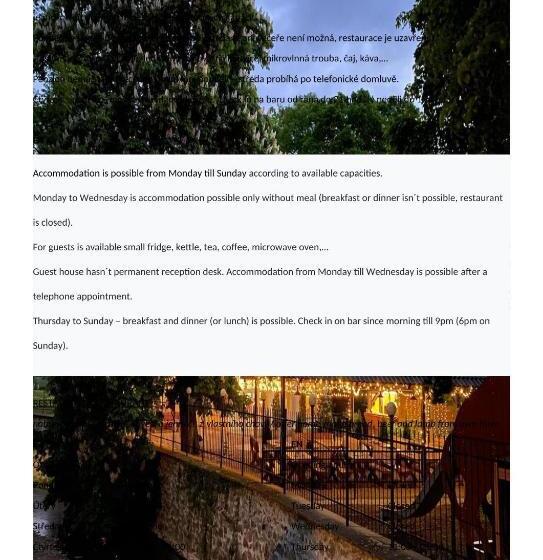 펜션 Penzion A Restaurace Bělecký Mlýn