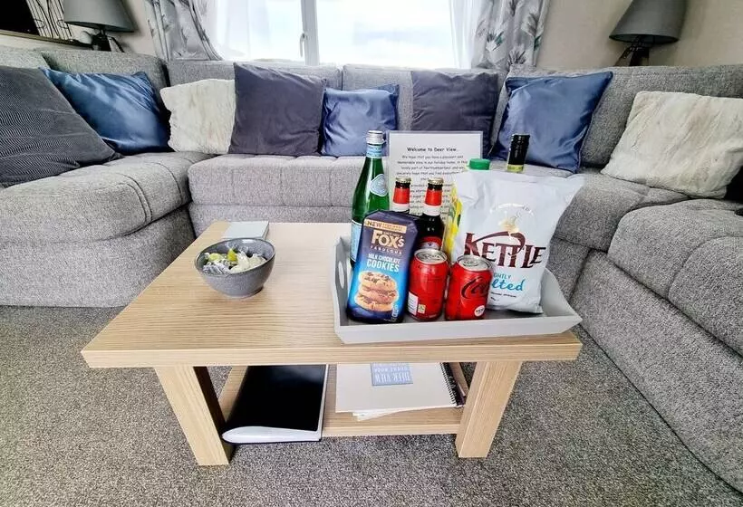 ホテル Fantastic 3 Bed Lodge Near Morpeth   Deer View