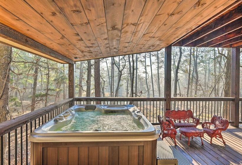 Tudor Style Broken Bow Cottage W/ Hot Tub & Decks!