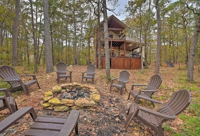 Tudor Style Broken Bow Cottage W/ Hot Tub & Decks!