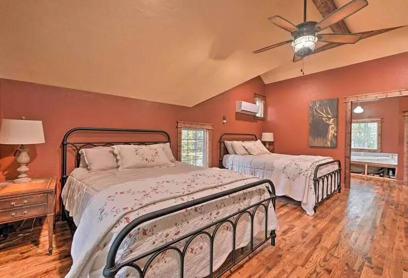 Tudor Style Broken Bow Cottage W/ Hot Tub & Decks!