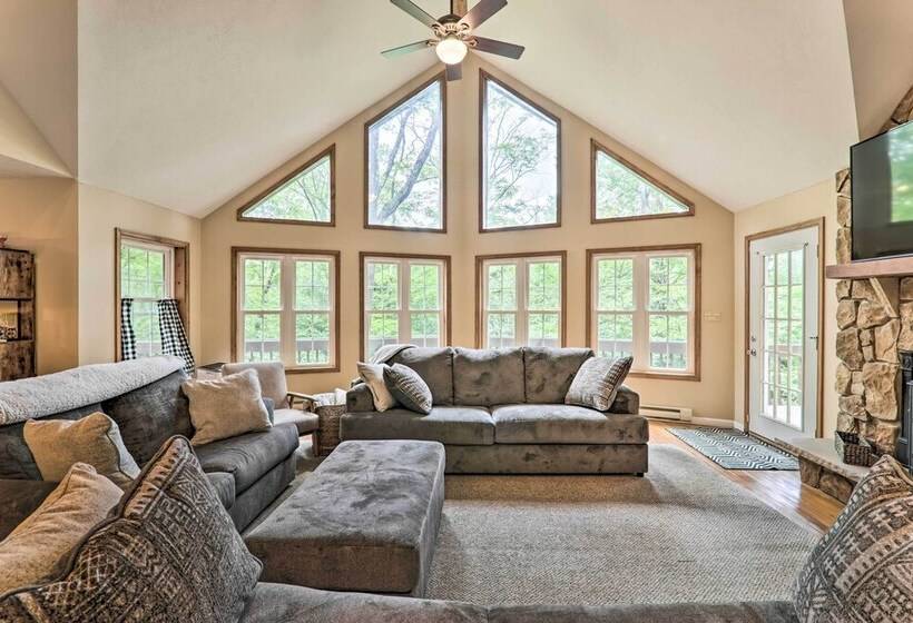 Steps To River: Big Bass Lake House W/ Grill!