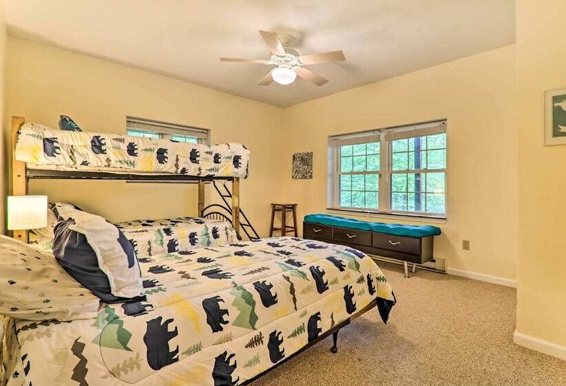 Steps To River: Big Bass Lake House W/ Grill!