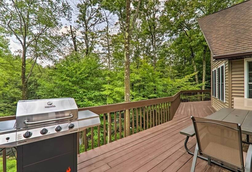 Steps To River: Big Bass Lake House W/ Grill!