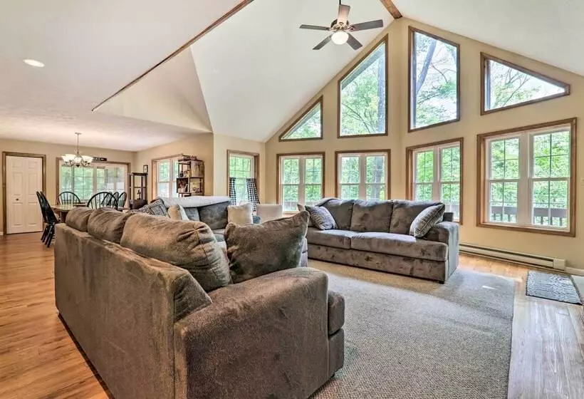 Steps To River: Big Bass Lake House W/ Grill!