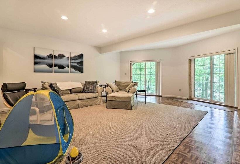 Steps To River: Big Bass Lake House W/ Grill!