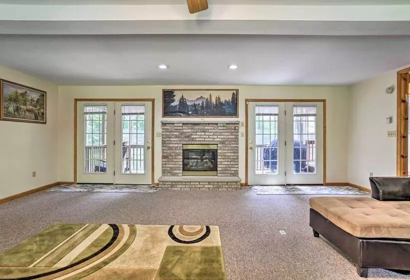 Home W/ Hot Tub, Fire Pit, Koi Pond: Walk To Lake!