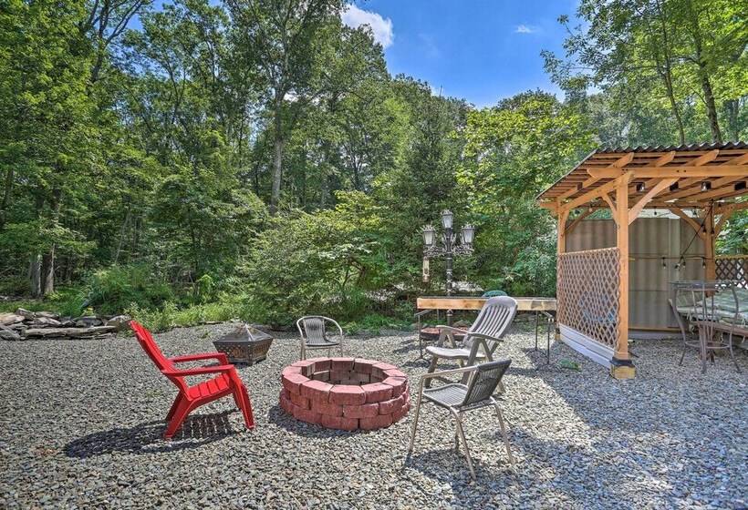 Home W/ Hot Tub, Fire Pit, Koi Pond: Walk To Lake!