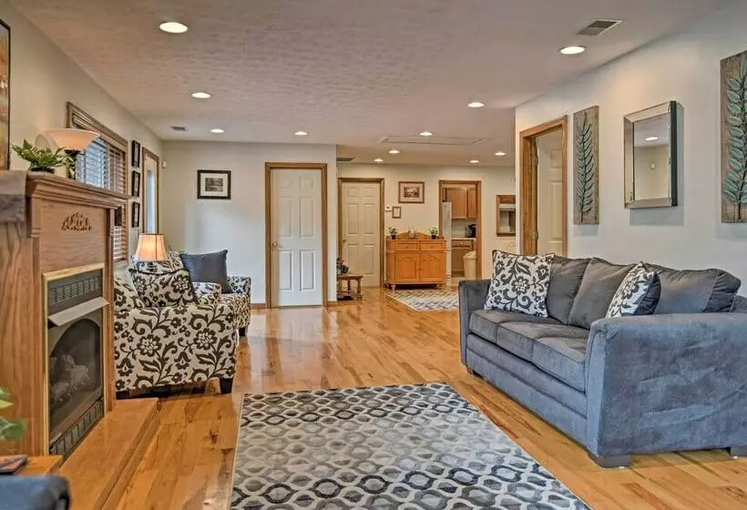 Riverfront Elkins Home W/ Fireplace & Deck!