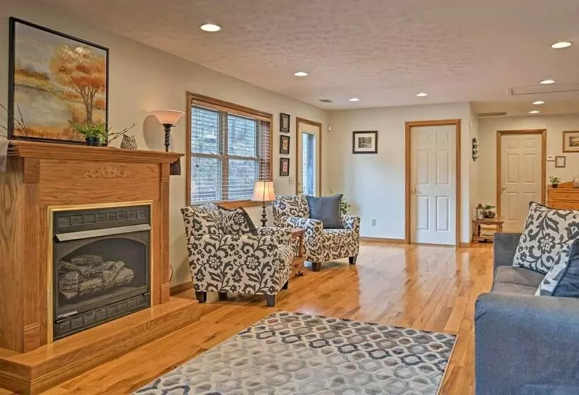 Riverfront Elkins Home W/ Fireplace & Deck!