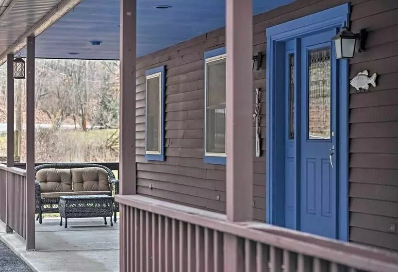 Riverfront Elkins Home W/ Fireplace & Deck!