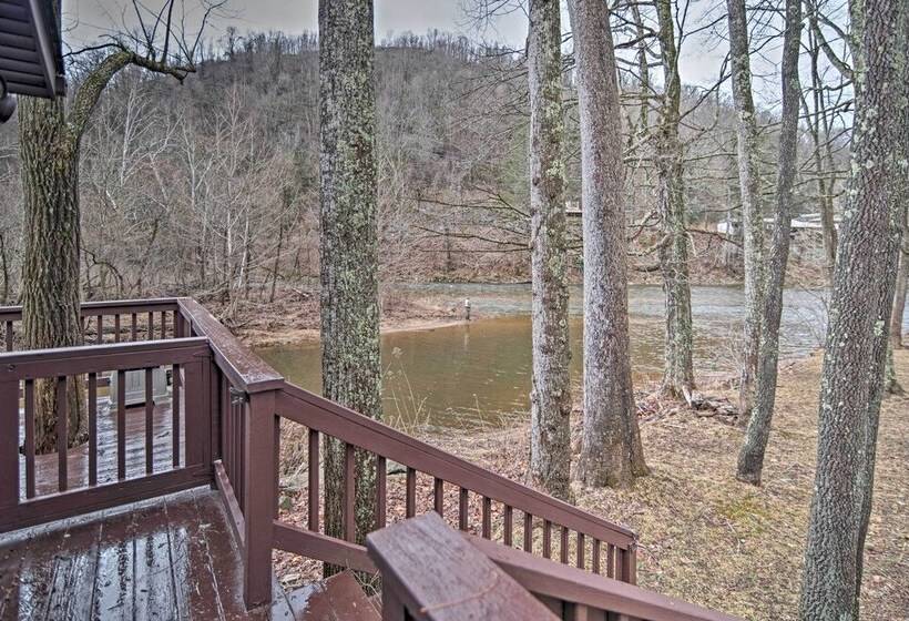 Riverfront Elkins Home W/ Fireplace & Deck!