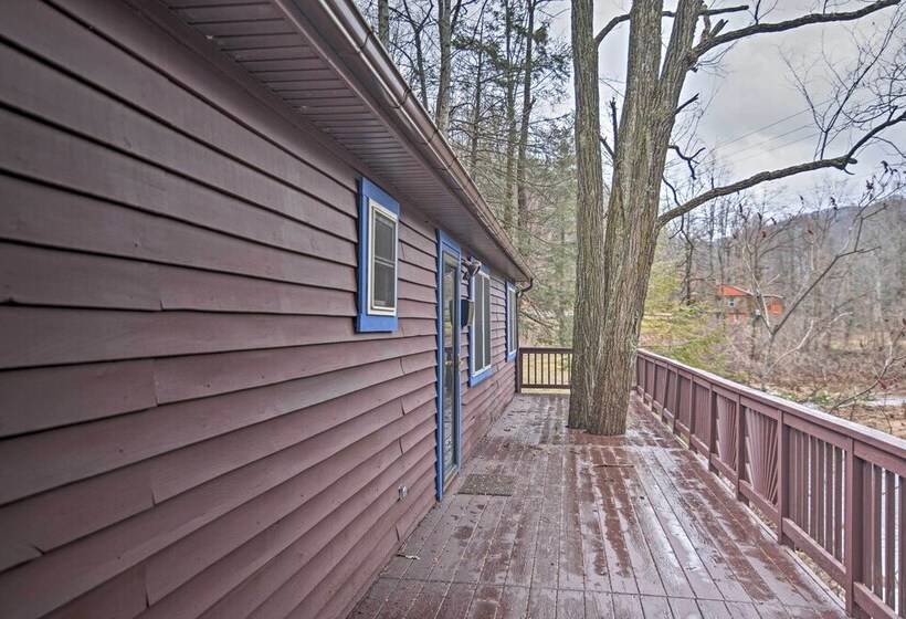 Riverfront Elkins Home W/ Fireplace & Deck!