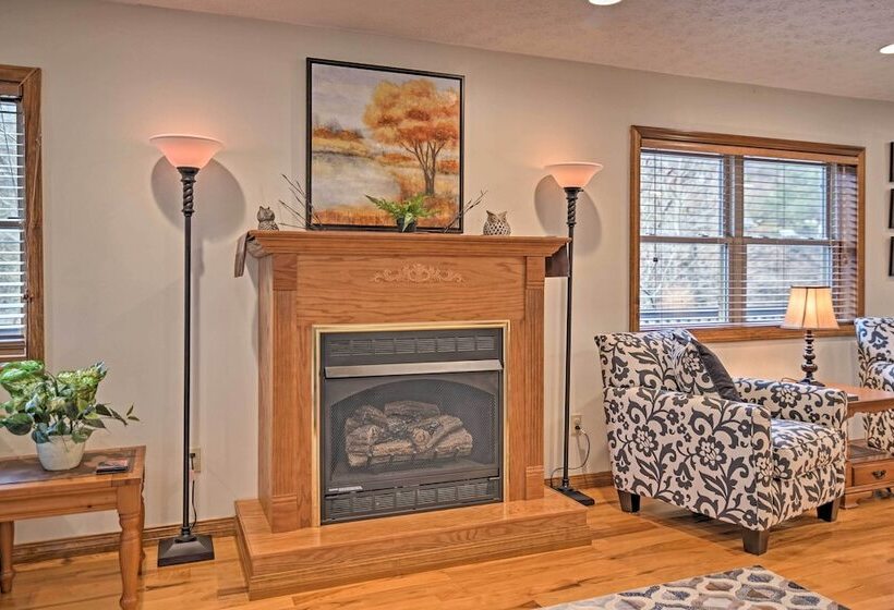 Riverfront Elkins Home W/ Fireplace & Deck!