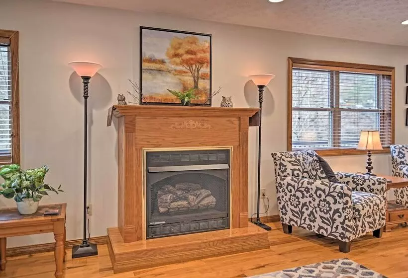 Riverfront Elkins Home W/ Fireplace & Deck!