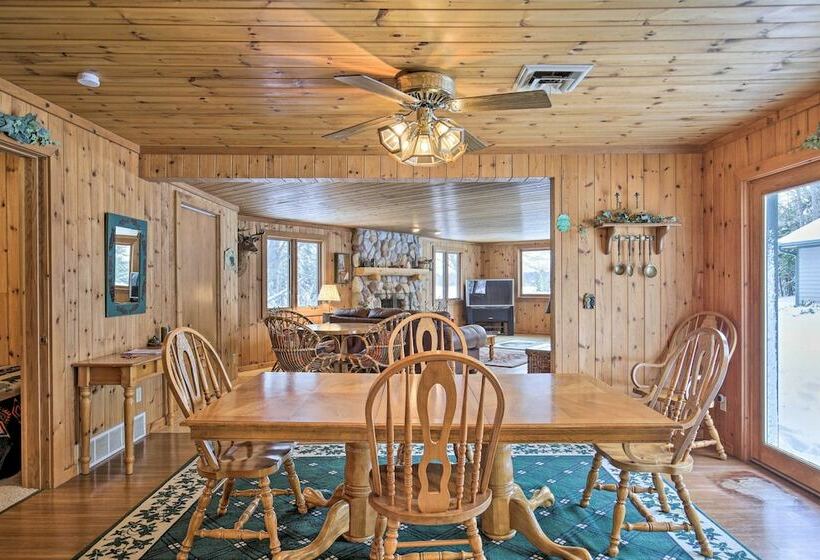Lakefront Escape W/ Fishing Pier & Snowmobiling!