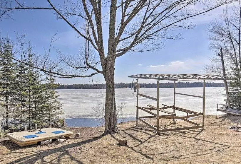 Lakefront Escape W/ Fishing Pier & Snowmobiling!
