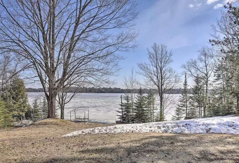 Lakefront Escape W/ Fishing Pier & Snowmobiling!