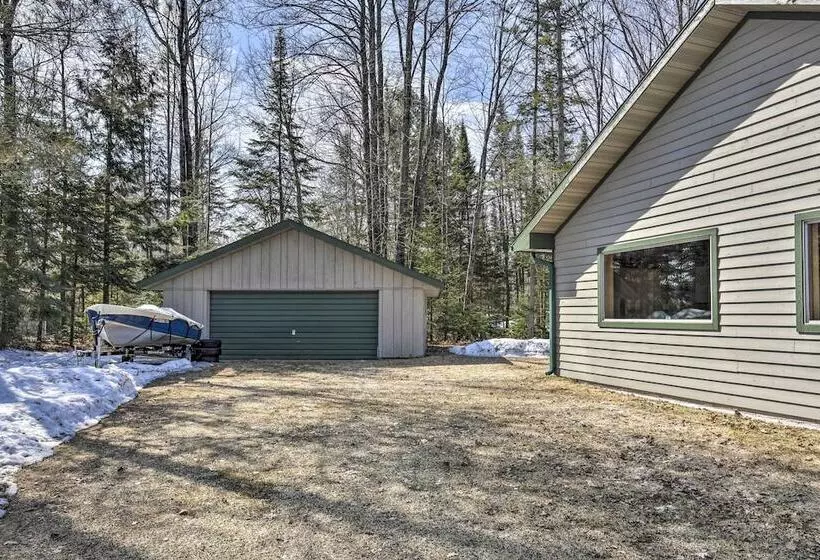 Lakefront Escape W/ Fishing Pier & Snowmobiling!