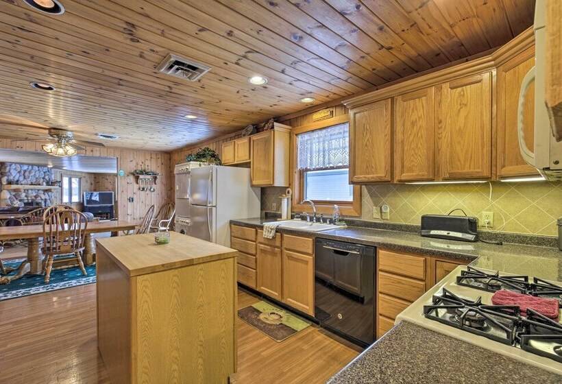 Lakefront Escape W/ Fishing Pier & Snowmobiling!