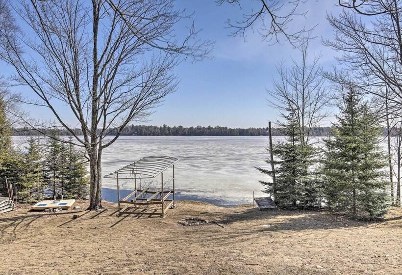 Lakefront Escape W/ Fishing Pier & Snowmobiling!