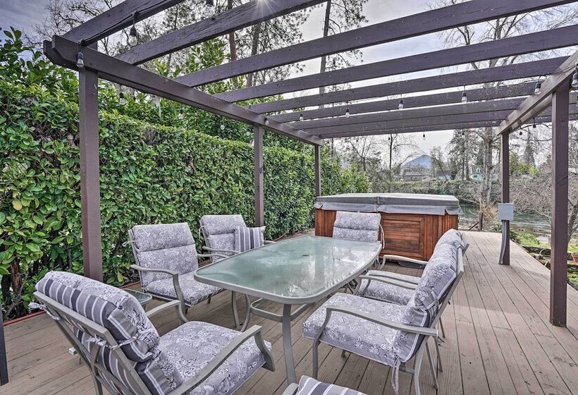 Serene Riverfront Escape W/ Hot Tub & Views!