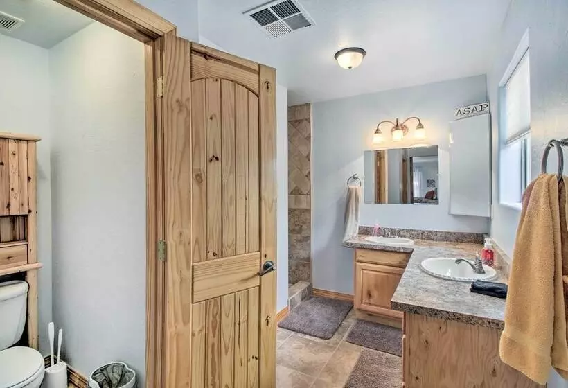 Fire Pit, Fenced Yard: Overgaard Cabin Near Hiking